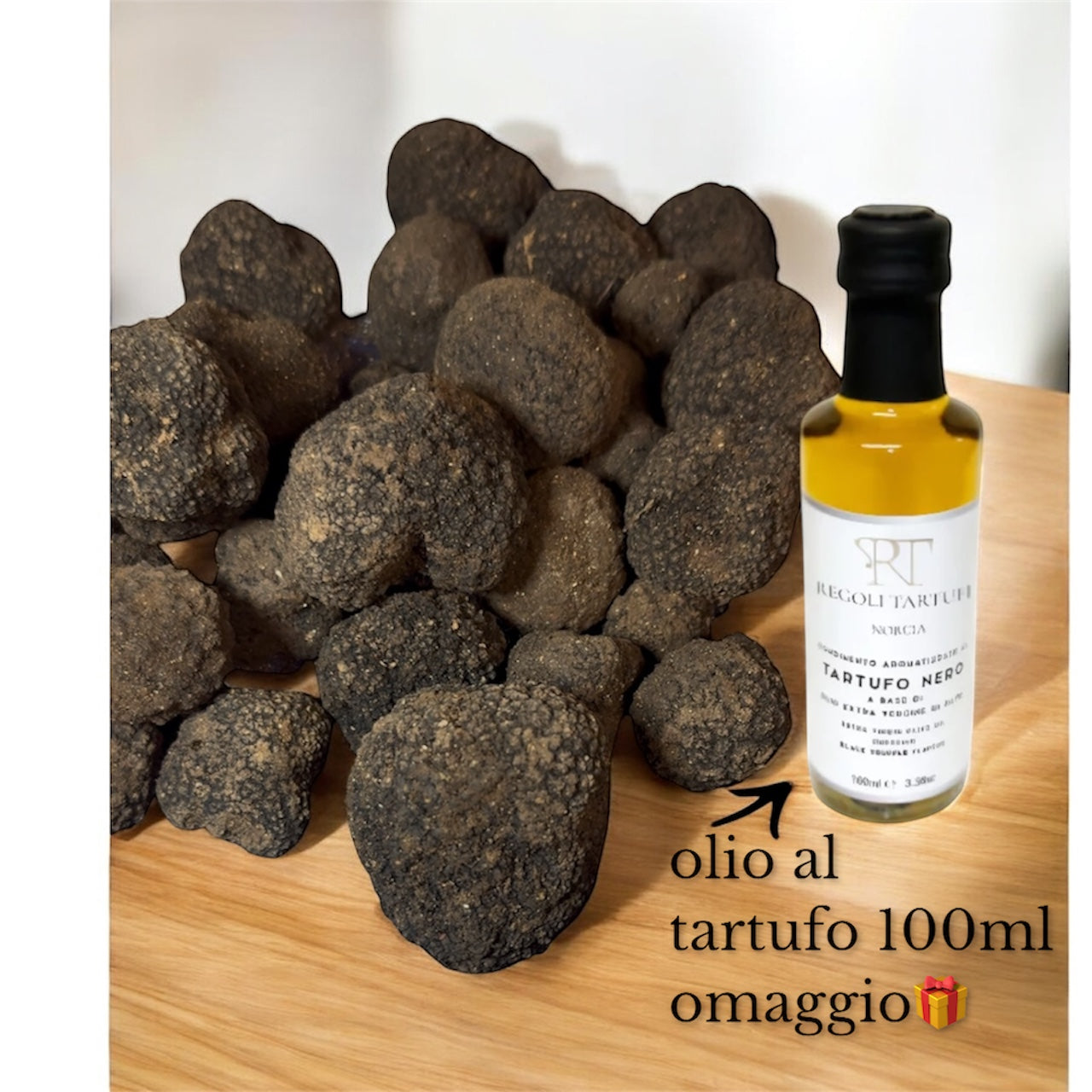 Tartufo Nero Uncinato Fresco di Norcia + Olio al Tartufo Omaggio